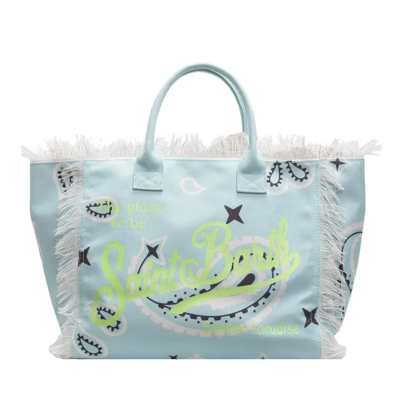 Saint Barth Printed Tassel Beach Bag for Women
