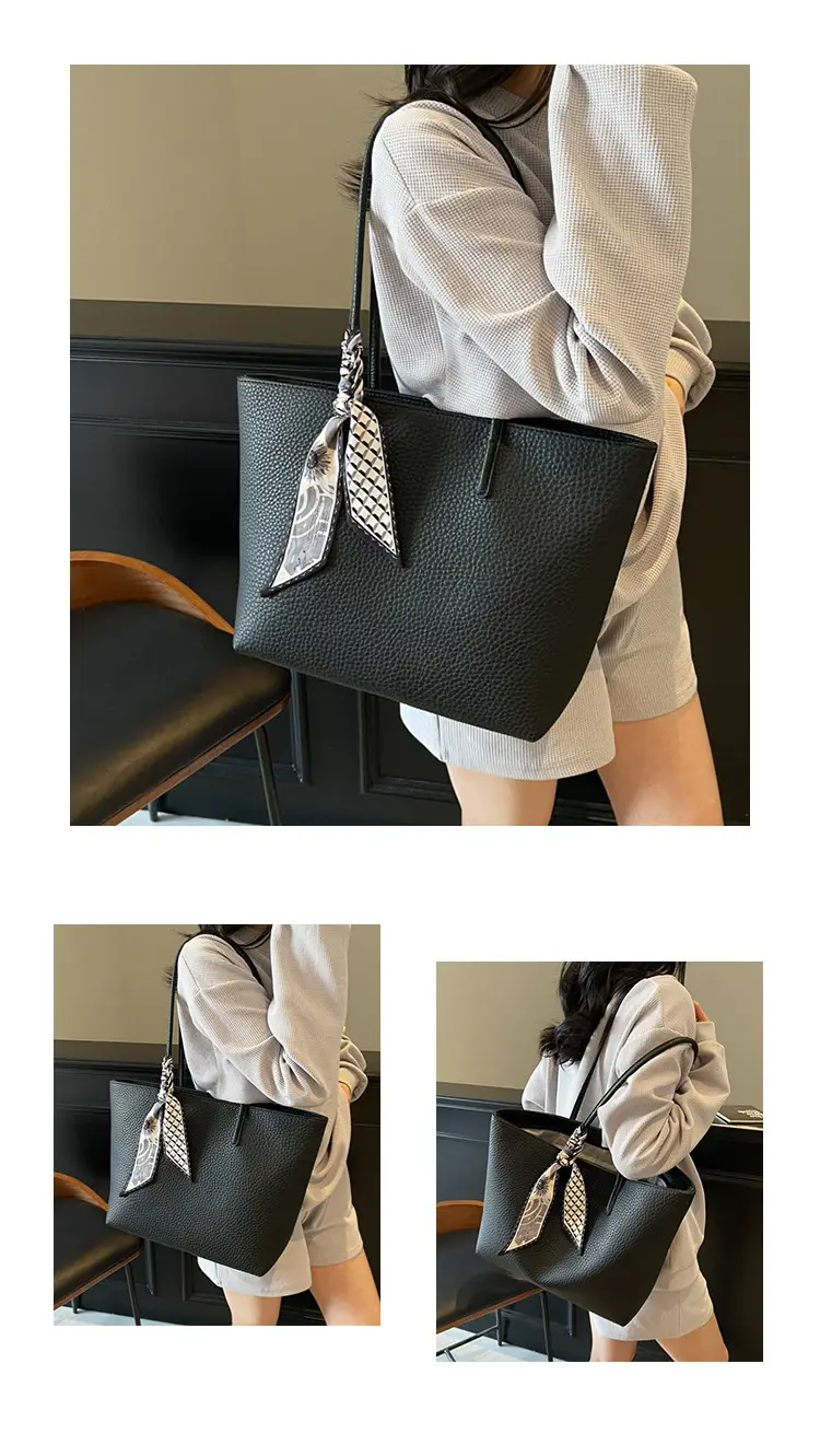 Women's Beige Textured Shoulder Bag with Lace Trim — feature 12
