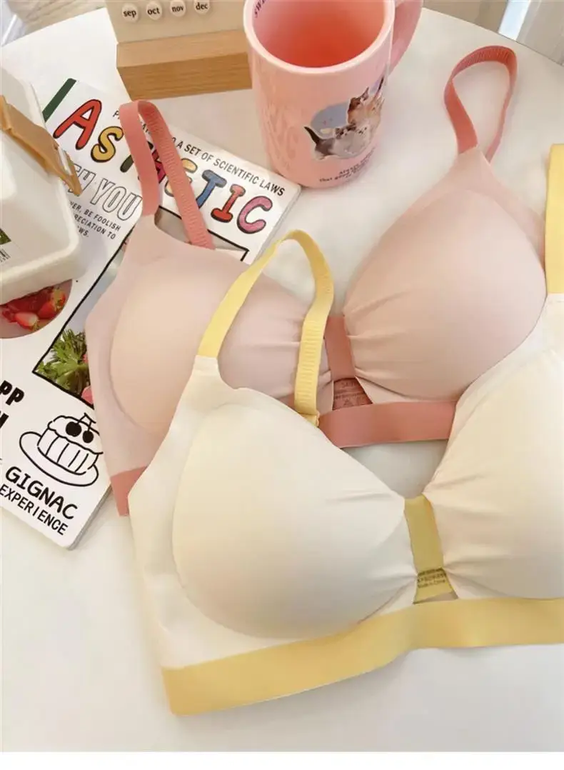Women's Non-Cut Chest Gathering Bra Yellow — feature 27