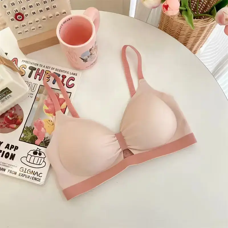 Women's Non-Cut Chest Gathering Bra Yellow - Image 2