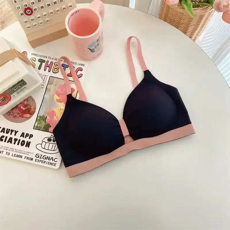 Women's Non-Cut Chest Gathering Bra Yellow - Image 4