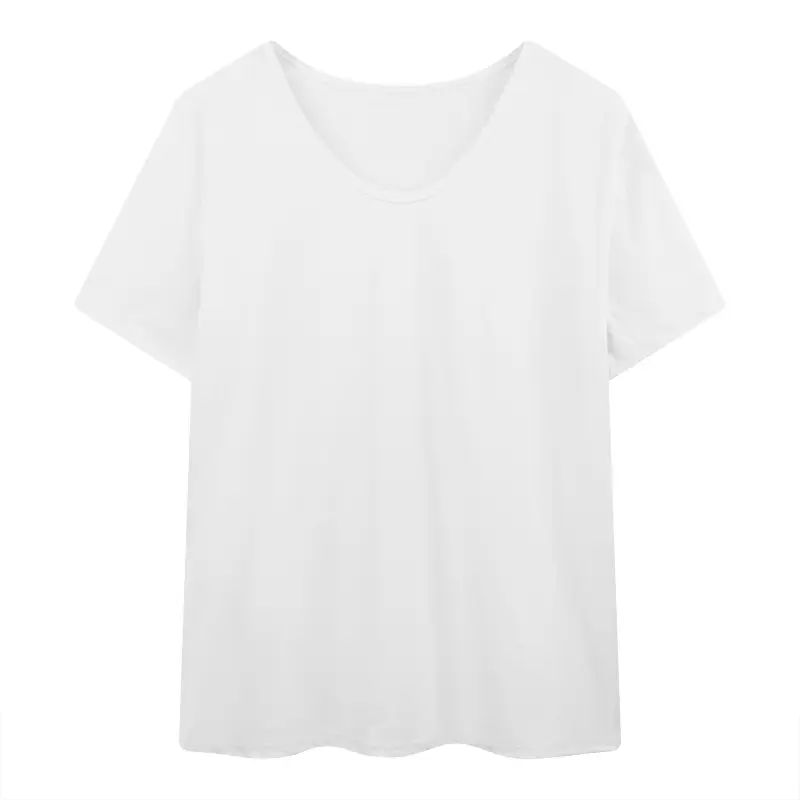 Solid Color V-Neck Regular Shoulder Loose Fit Versatile Slimming Short-Sleeve Women's 2026 Summer Age-Reducing Casual T-Shirt Top Unisex Style