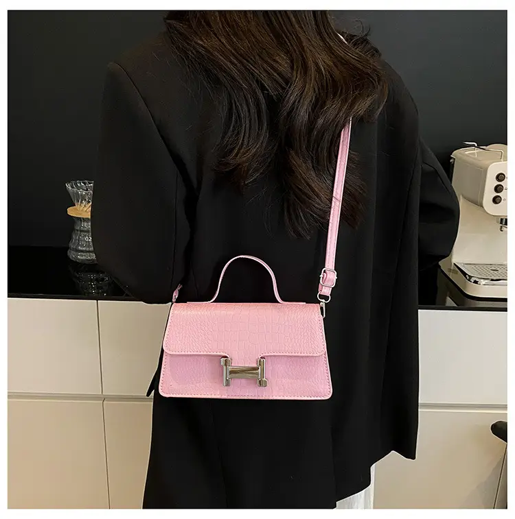 Green Croc Leather Shoulder Bag for Women — feature 17