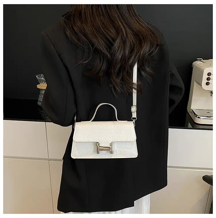 Green Croc Leather Shoulder Bag for Women — feature 19