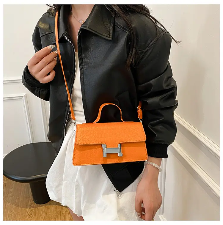Green Croc Leather Shoulder Bag for Women — feature 24