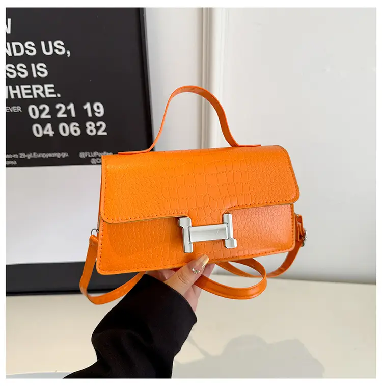 Green Croc Leather Shoulder Bag for Women — feature 27