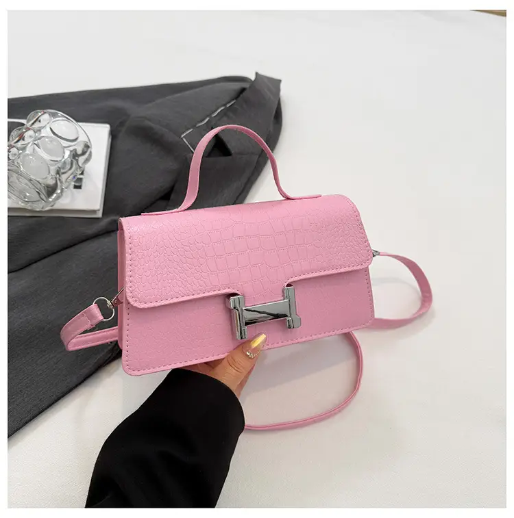 Green Croc Leather Shoulder Bag for Women — feature 28