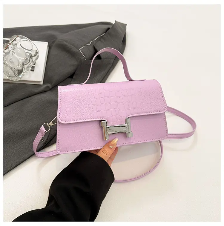 Green Croc Leather Shoulder Bag for Women — feature 29