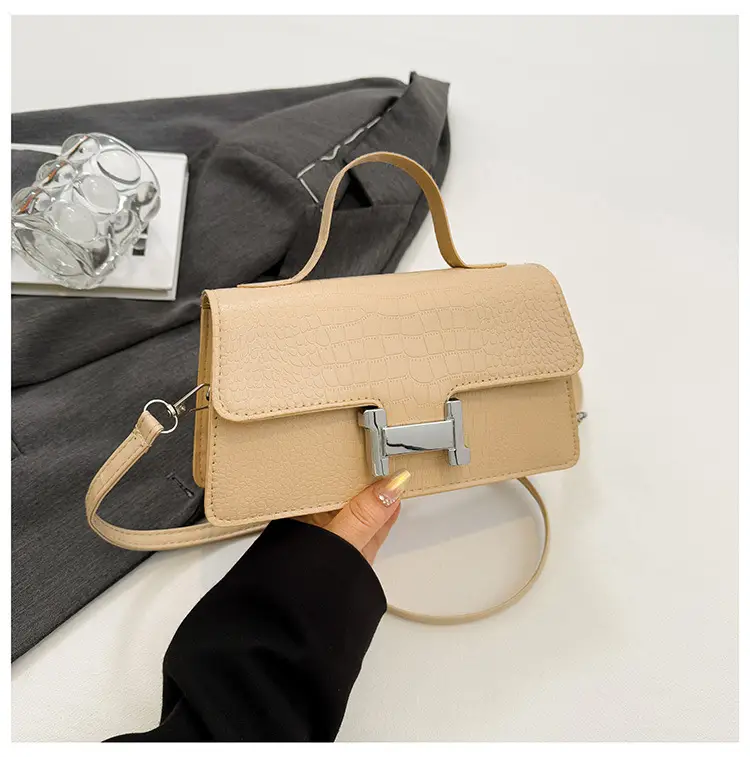 Green Croc Leather Shoulder Bag for Women — feature 31