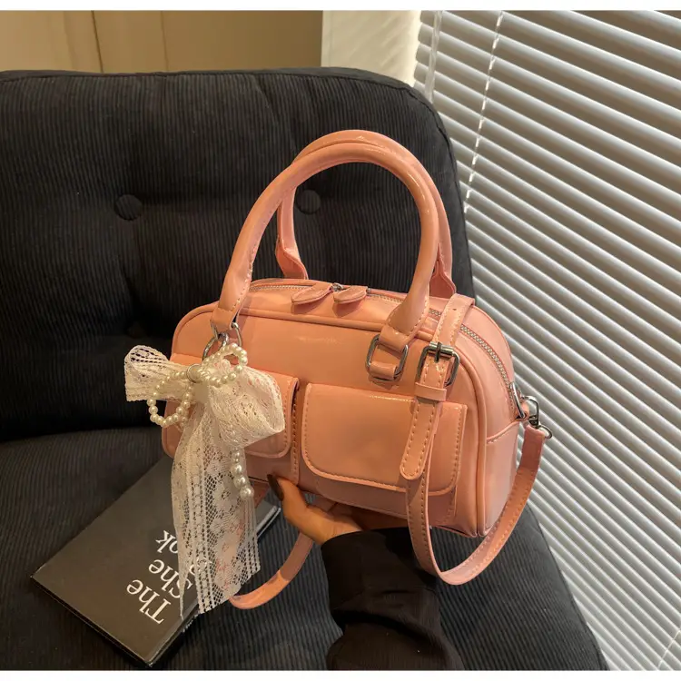 Black Cross-Border Retro Bowling Bag for Women — feature 17