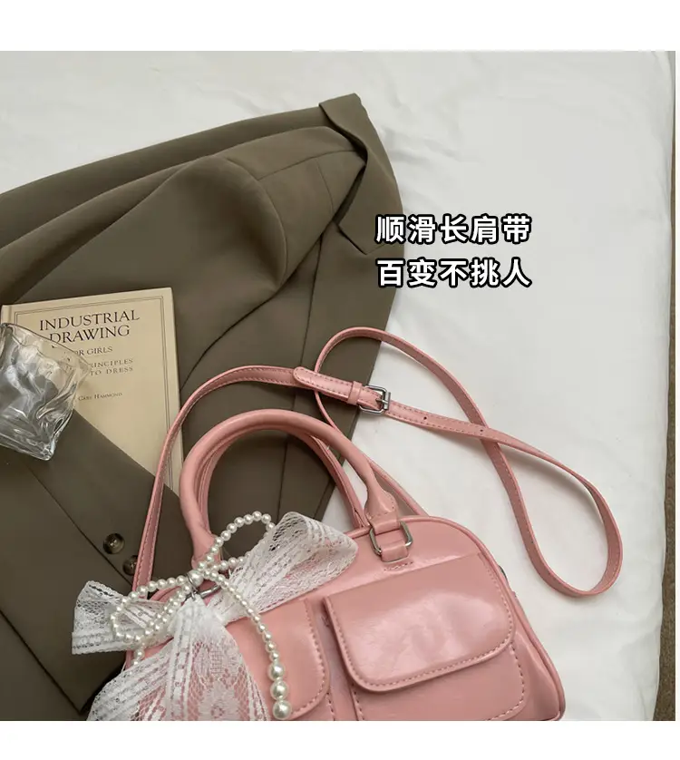 Black Cross-Border Retro Bowling Bag for Women — feature 3