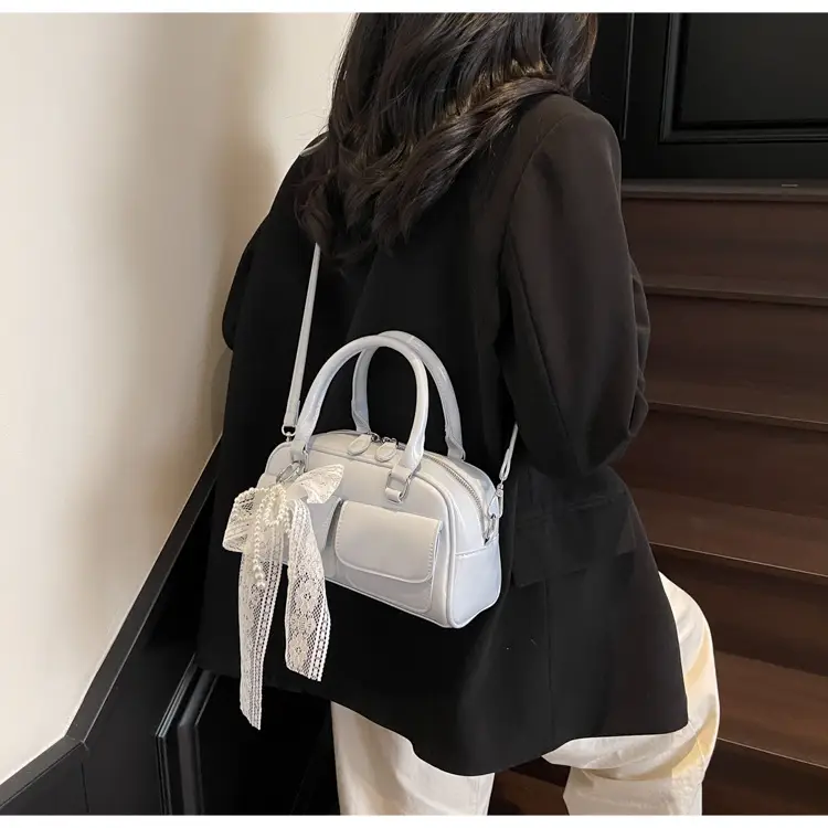 Black Cross-Border Retro Bowling Bag for Women — feature 31