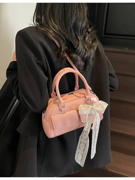 Black Crossbody Bag for Women 2025 Fashion Boston Style - Image 9