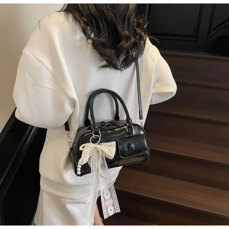 Black Crossbody Bag for Women 2025 Fashion Boston Style — feature 36