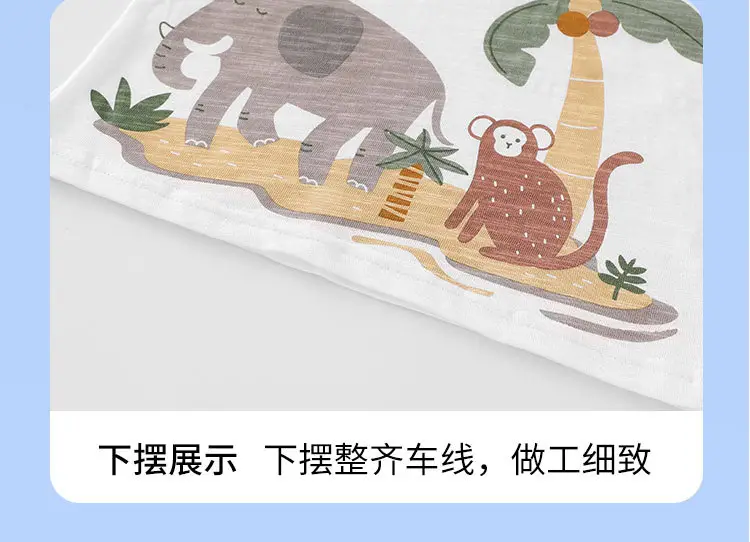 Baby Boys Cartoon T-Shirt Elephant Palm Summer — feature 14
