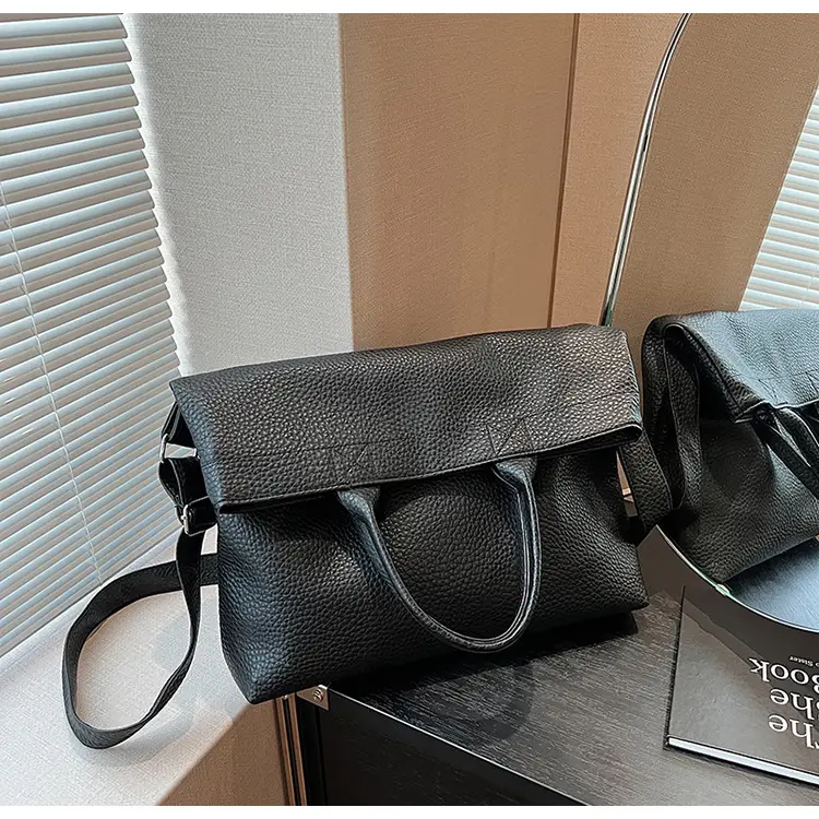 Korean Style Brown Leather Tote Bag for Women — feature 11