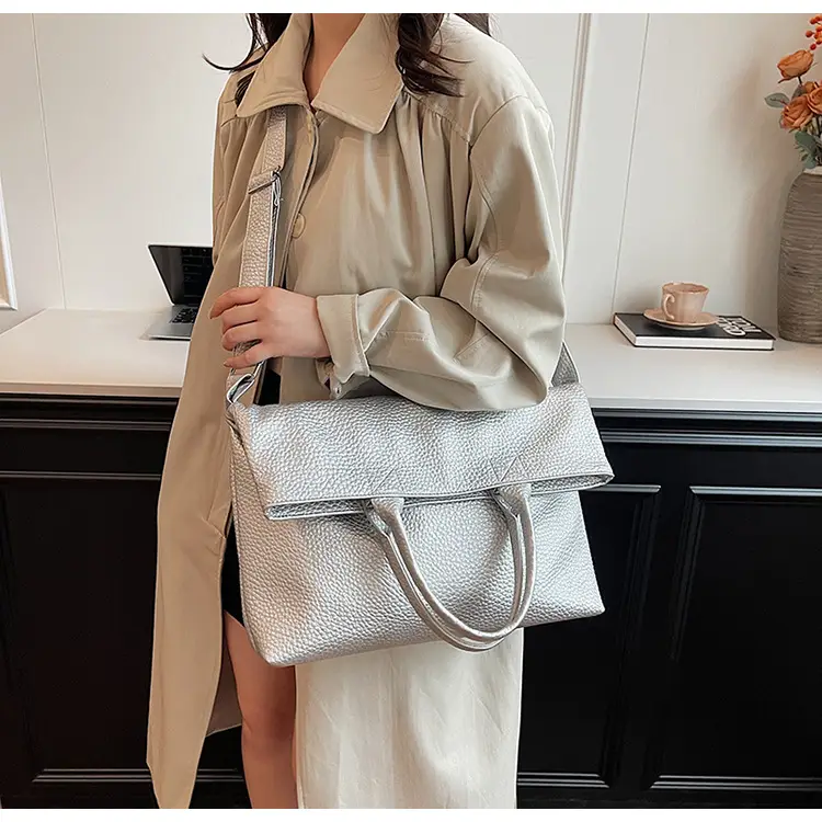 Korean Style Brown Leather Tote Bag for Women — feature 26