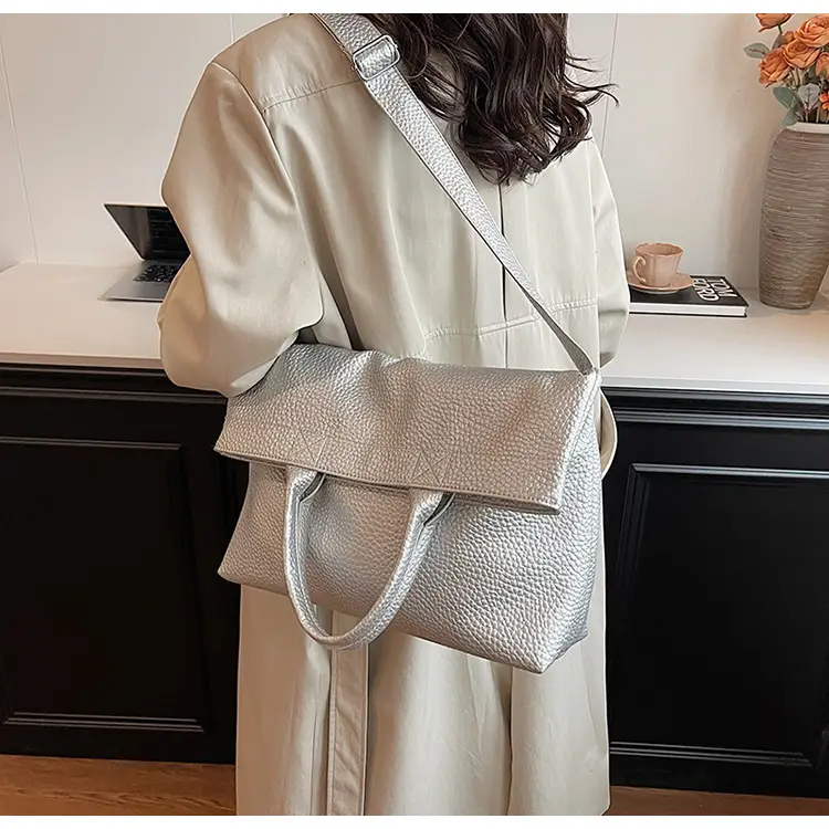 Korean Style Brown Leather Tote Bag for Women — feature 29