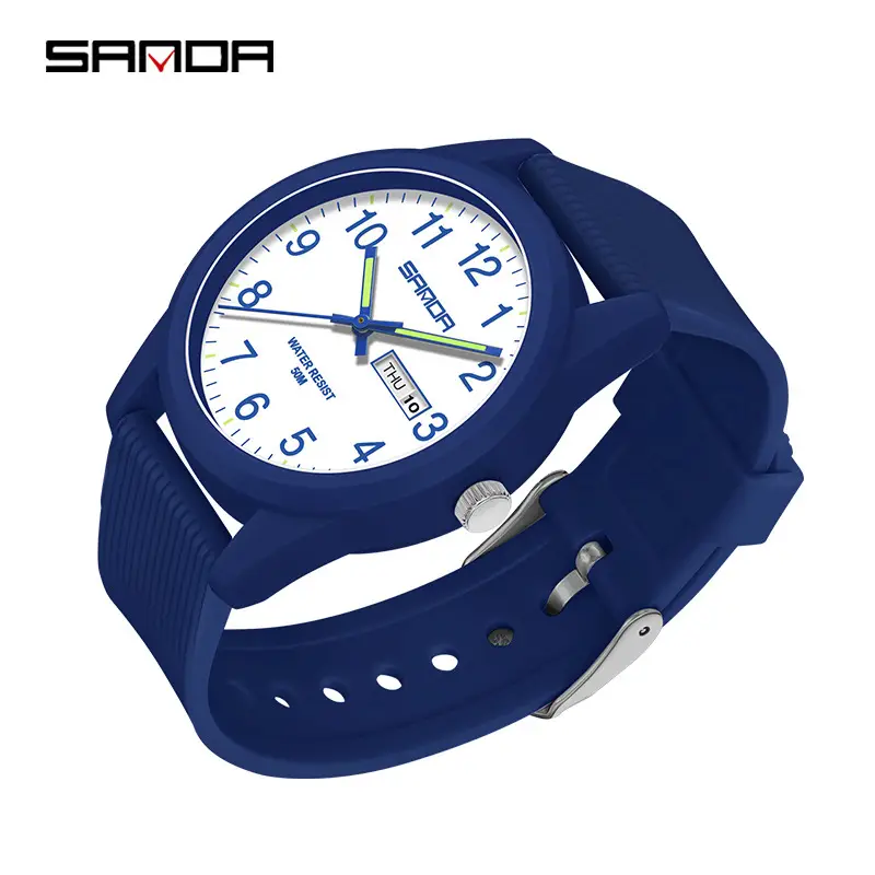 Sanda Live Explosions Quartz Watch Couple Small Dial Double Calendar Waterproof Watch - Image 34
