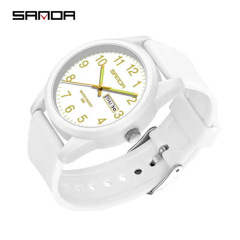 Sanda Live Explosions Quartz Watch Couple Small Dial Double Calendar Waterproof Watch - Image 36