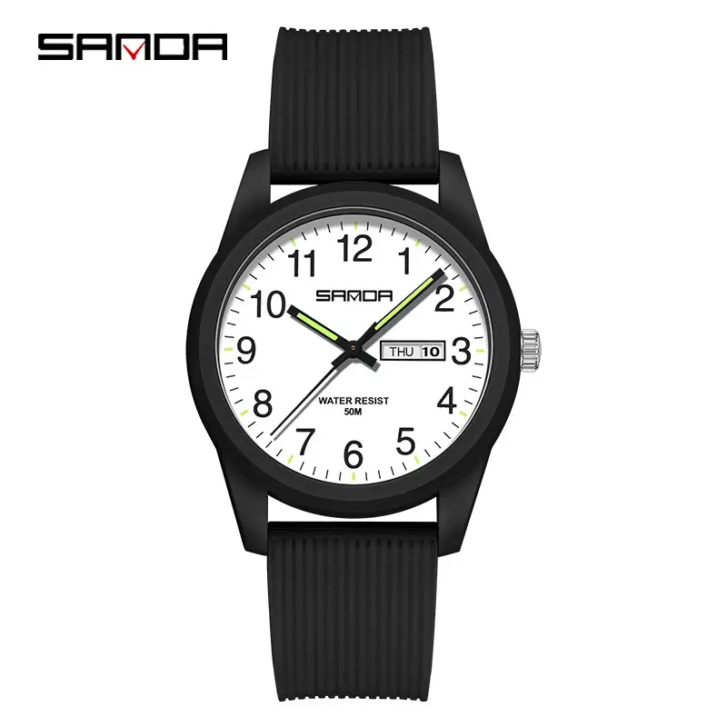Sanda Live Explosions Quartz Watch Couple Small Dial Double Calendar Waterproof Watch - Image 13