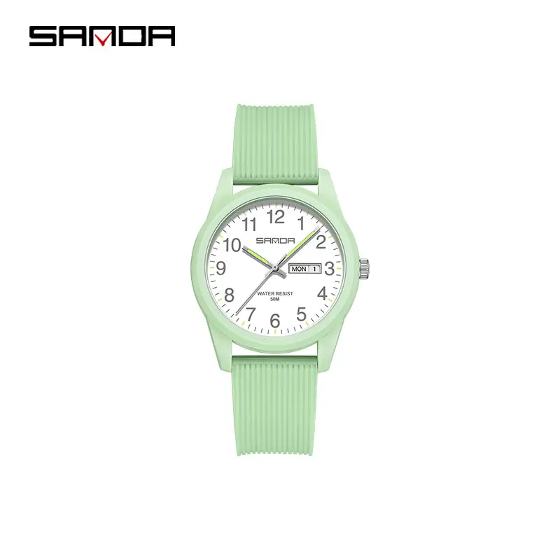 Sanda Live Explosions Quartz Watch Couple Small Dial Double Calendar Waterproof Watch - Image 4