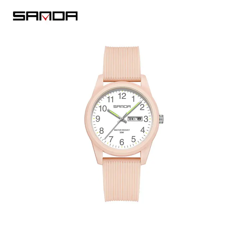 Sanda Live Explosions Quartz Watch Couple Small Dial Double Calendar Waterproof Watch - Image 6