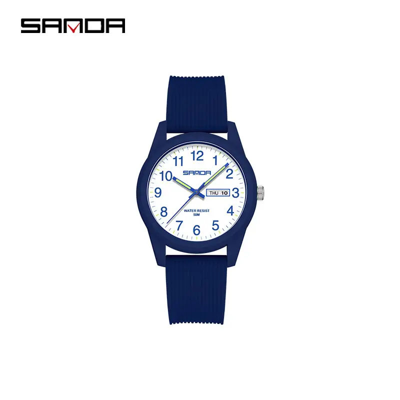 Sanda Live Explosions Quartz Watch Couple Small Dial Double Calendar Waterproof Watch - Image 7