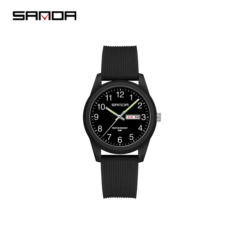 Sanda Live Explosions Quartz Watch Couple Small Dial Double Calendar Waterproof Watch - Image 9