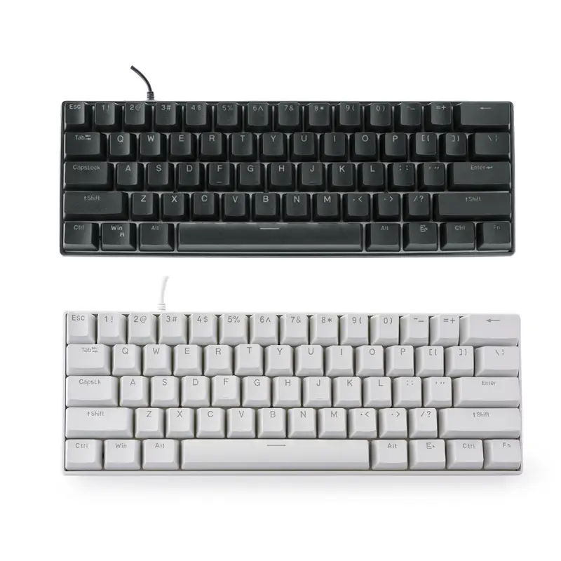 Special Wholesale Real Mechanical Keyboard Cross-Border Amazon 61 Keyboard 68 Keyboard Mixed Light Wired Green and Red Axis Game
