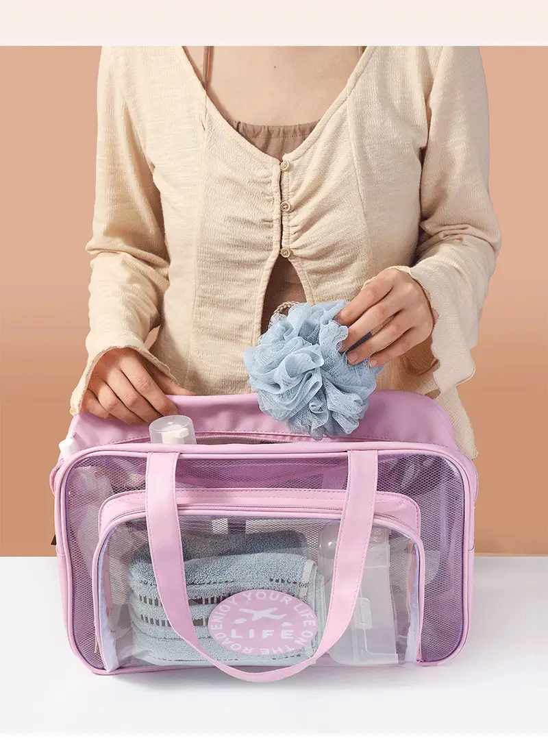 Portable PVC Wash Bag for Travel, Bath, Makeup & Luggage — feature 16