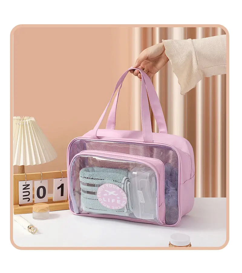 Portable PVC Wash Bag for Travel, Bath, Makeup & Luggage — feature 17