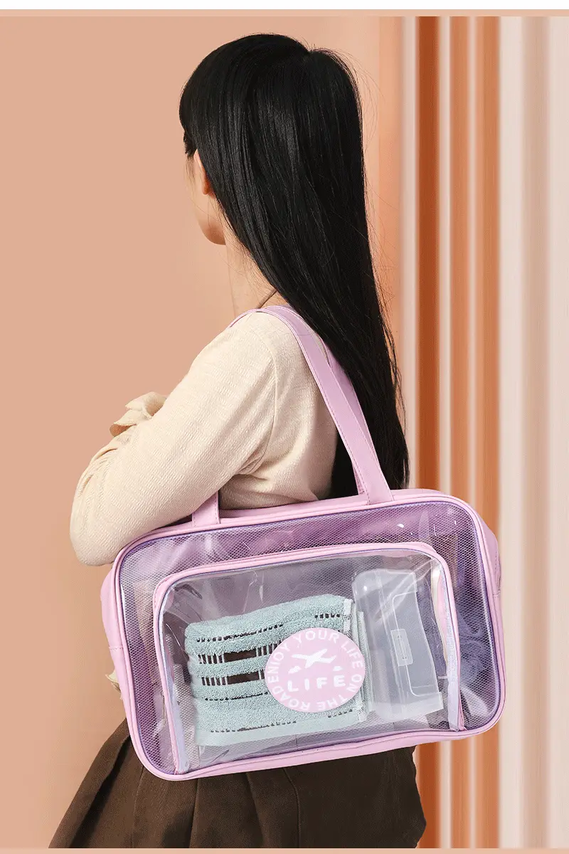 Portable PVC Wash Bag for Travel, Bath, Makeup & Luggage — feature 18