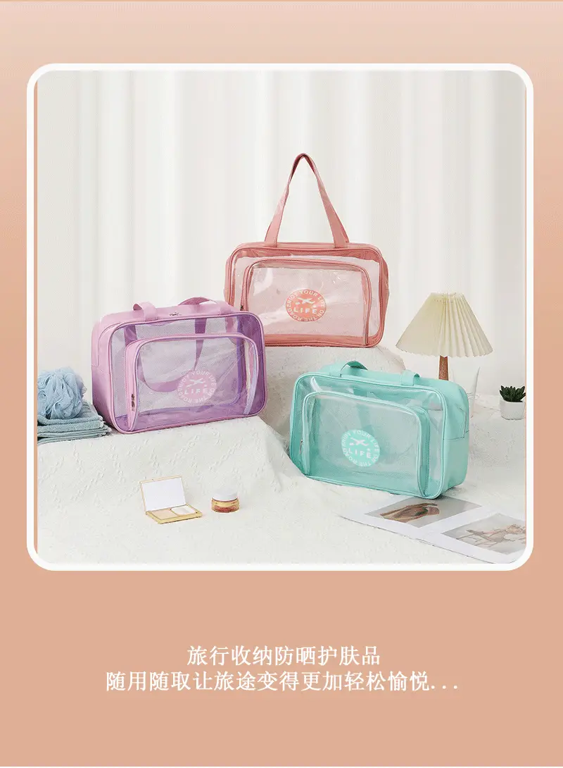 Portable PVC Wash Bag for Travel, Bath, Makeup & Luggage — feature 19