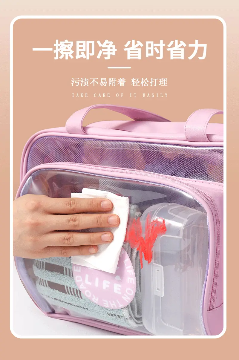 Portable PVC Wash Bag for Travel, Bath, Makeup & Luggage — feature 9