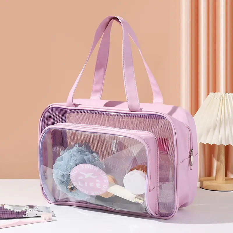 Portable PVC Wash Bag for Travel, Bath, Makeup & Luggage - Image 3