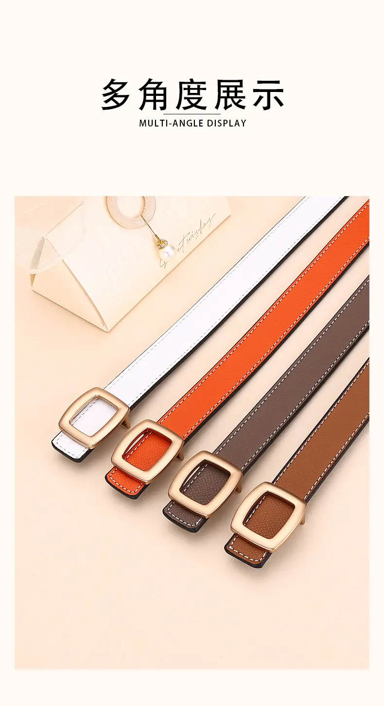 Women's Leather Belt with Palm Print, Korean Style, Decorative, Fashionable, Trendy, High-End Feel, Women's Belt — feature 12