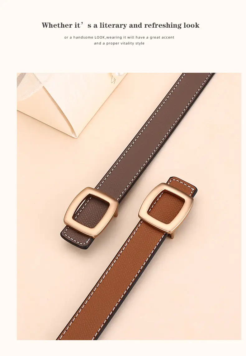 Women's Leather Belt with Palm Print, Korean Style, Decorative, Fashionable, Trendy, High-End Feel, Women's Belt — feature 17
