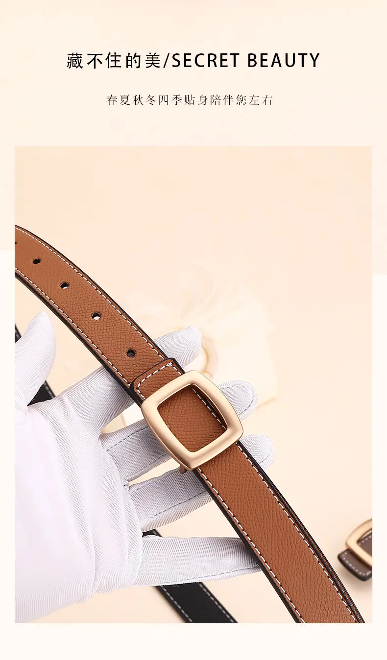 Women's Leather Belt with Palm Print, Korean Style, Decorative, Fashionable, Trendy, High-End Feel, Women's Belt — feature 3