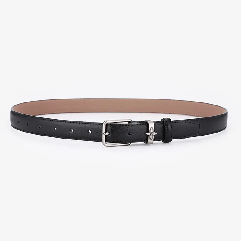 Men's Genuine Leather Belt with Pin Buckle, Beige, Young Men's New Casual - Image 11