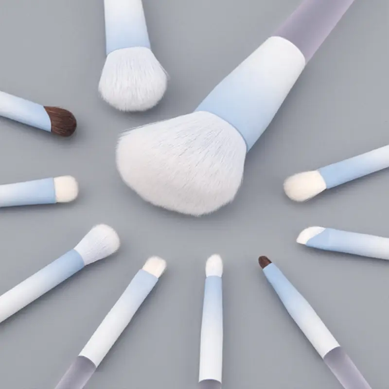 10-Piece Blush, Eye & Shadow Brushes Set for Makeup - Image 4