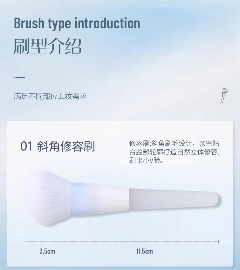 10-Piece Blush, Eye & Shadow Brushes Set for Makeup β feature 7