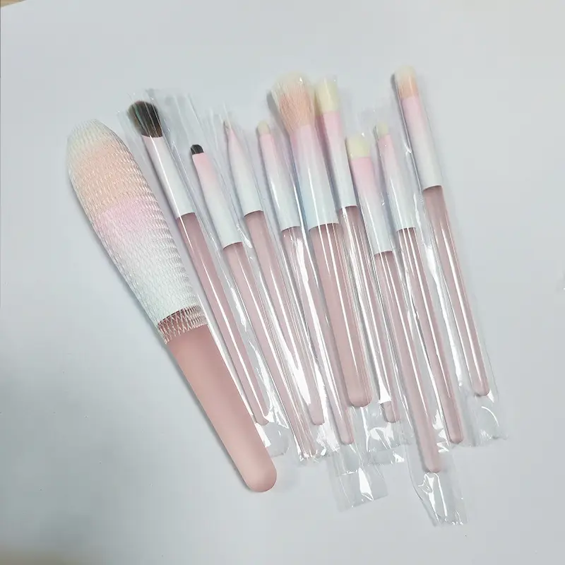 10-Piece Blush, Eye & Shadow Brushes Set for Makeup - Image 2