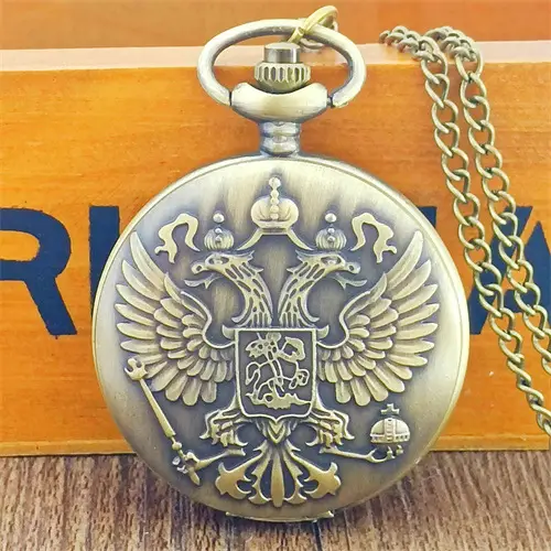 German Dong Double Eagle Pocket Watch Gold Plated - Image 2