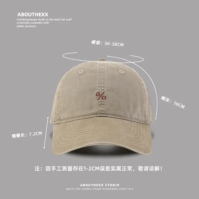 2025 Embroidered Baseball Caps Women Wide Brim Big Head