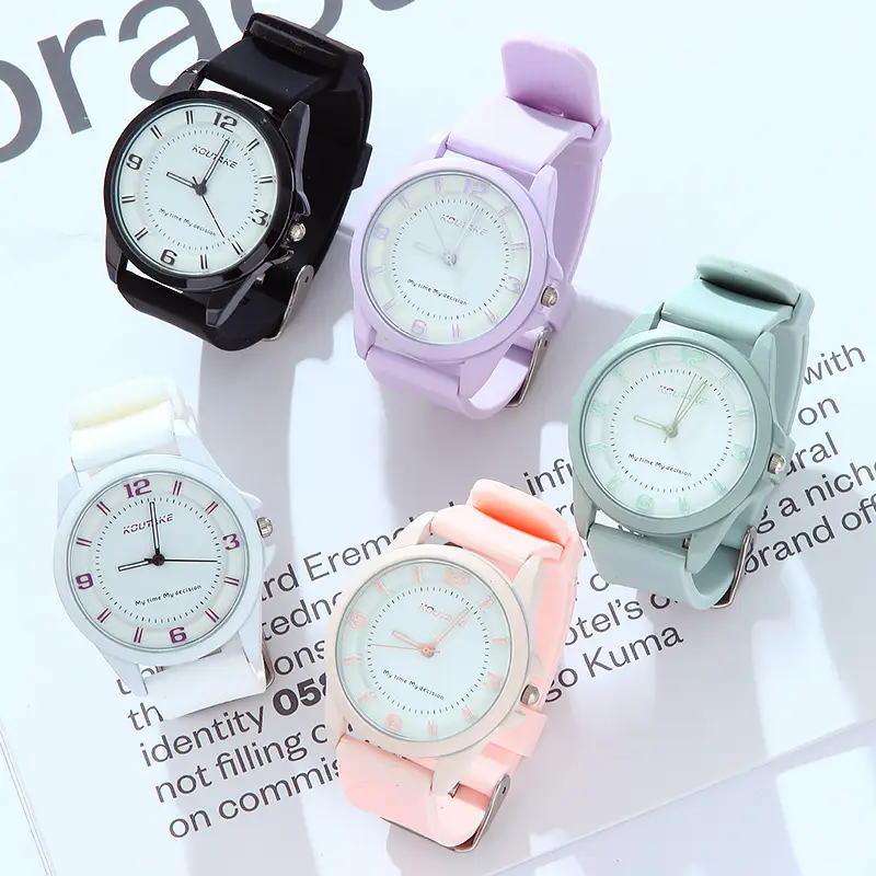 Luminous Silicone Korean Style Watch for Girls — feature 1