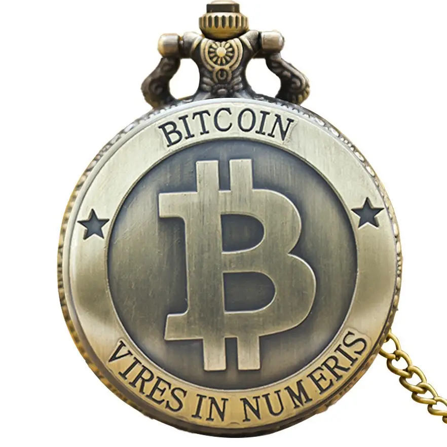 Bitcoin Flip Pocket Watch for Men Women Factory Outlet - Image 2