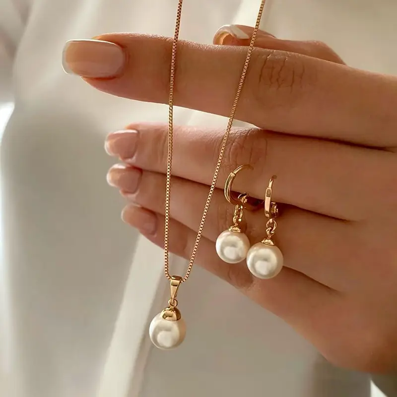 Luxury Pearl Earrings & Necklace Set for Women — feature 14