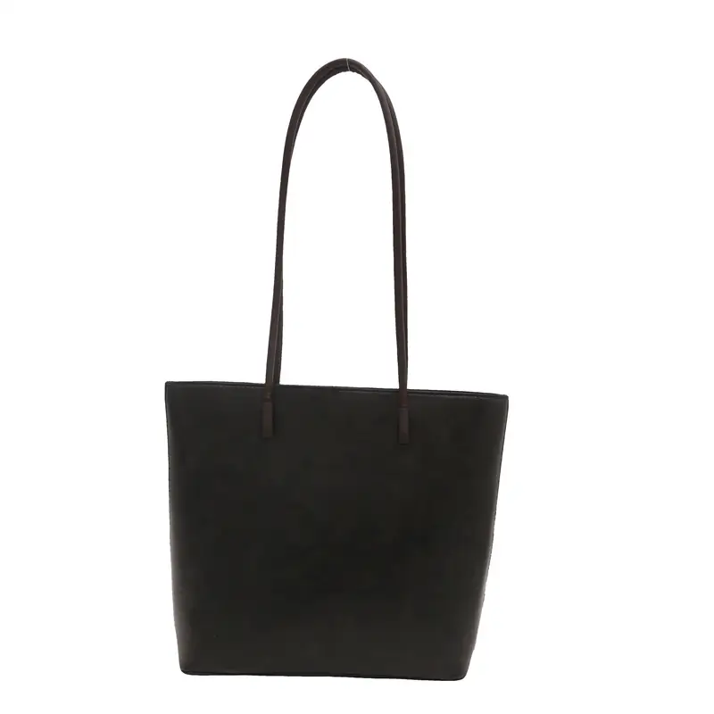 Women's Retro Texture Shoulder Bags Brown Black Large Capacity - Image 8