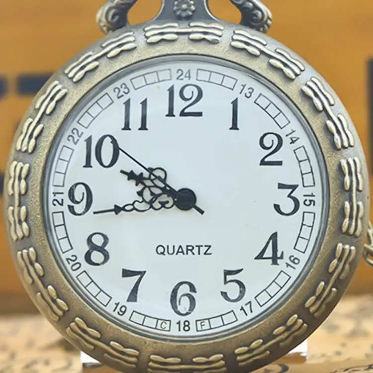 Arabic Pocket Watch for Men with Dragon Design - Image 3